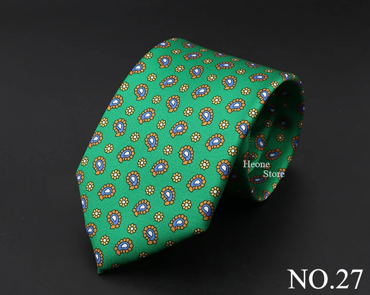 New High Quality Soft Silk Ties 51Colors Fashion 7.5cm Geometric Pattern Necktie For Men Wedding Business Meeting Suit Gravata