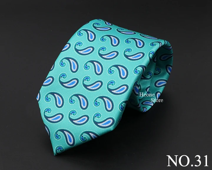New High Quality Soft Silk Ties 51Colors Fashion 7.5cm Geometric Pattern Necktie For Men Wedding Business Meeting Suit Gravata