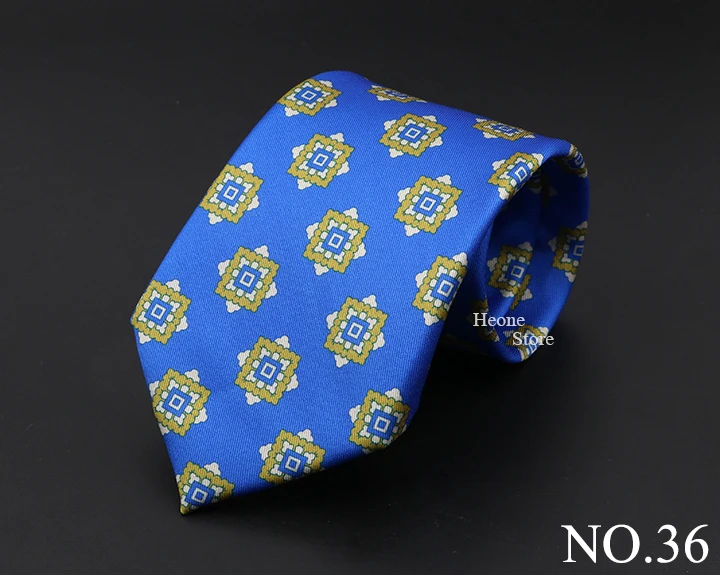 New High Quality Soft Silk Ties 51Colors Fashion 7.5cm Geometric Pattern Necktie For Men Wedding Business Meeting Suit Gravata