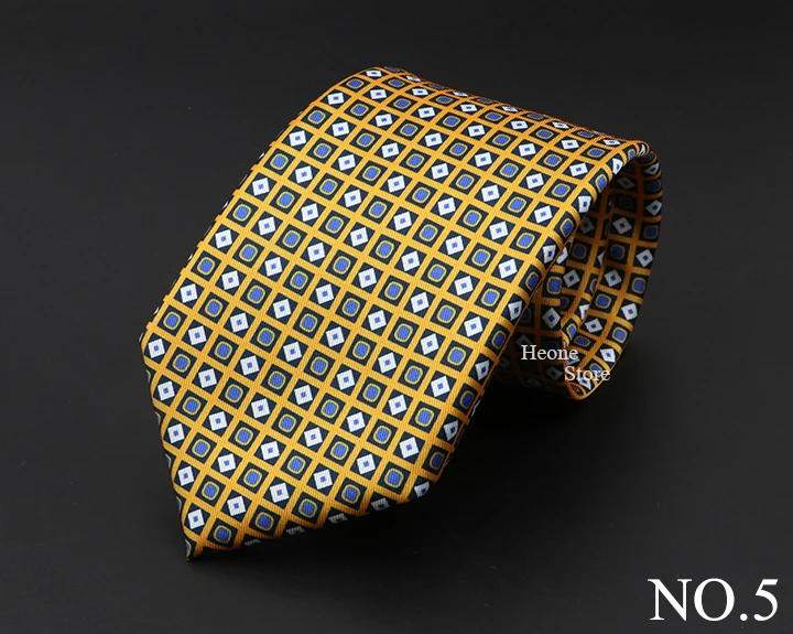 New High Quality Soft Silk Ties 51Colors Fashion 7.5cm Geometric Pattern Necktie For Men Wedding Business Meeting Suit Gravata