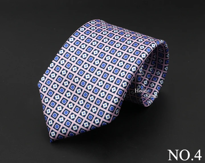 New High Quality Soft Silk Ties 51Colors Fashion 7.5cm Geometric Pattern Necktie For Men Wedding Business Meeting Suit Gravata