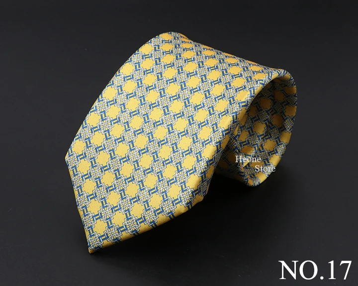 New High Quality Soft Silk Ties 51Colors Fashion 7.5cm Geometric Pattern Necktie For Men Wedding Business Meeting Suit Gravata