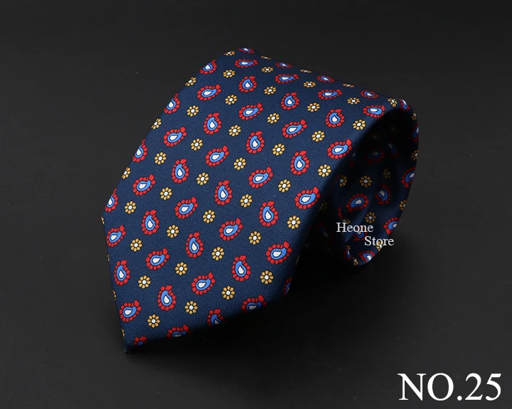 New High Quality Soft Silk Ties 51Colors Fashion 7.5cm Geometric Pattern Necktie For Men Wedding Business Meeting Suit Gravata