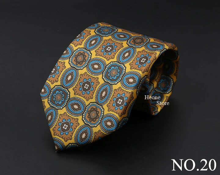 New High Quality Soft Silk Ties 51Colors Fashion 7.5cm Geometric Pattern Necktie For Men Wedding Business Meeting Suit Gravata