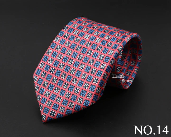 New High Quality Soft Silk Ties 51Colors Fashion 7.5cm Geometric Pattern Necktie For Men Wedding Business Meeting Suit Gravata
