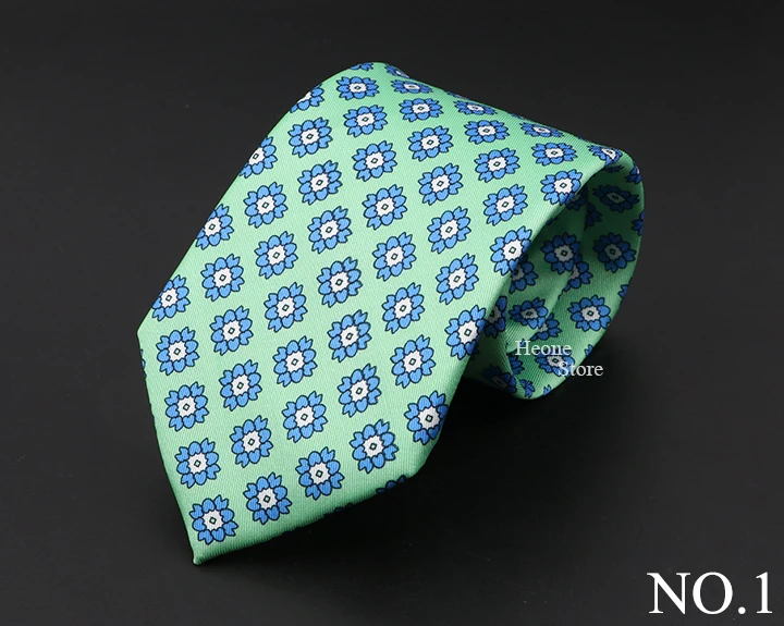 New High Quality Soft Silk Ties 51Colors Fashion 7.5cm Geometric Pattern Necktie For Men Wedding Business Meeting Suit Gravata