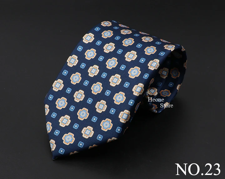 New High Quality Soft Silk Ties 51Colors Fashion 7.5cm Geometric Pattern Necktie For Men Wedding Business Meeting Suit Gravata