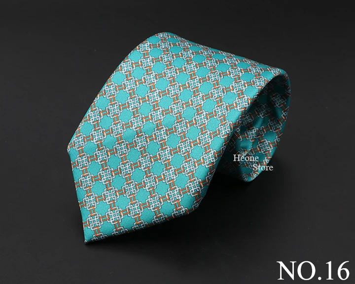 New High Quality Soft Silk Ties 51Colors Fashion 7.5cm Geometric Pattern Necktie For Men Wedding Business Meeting Suit Gravata
