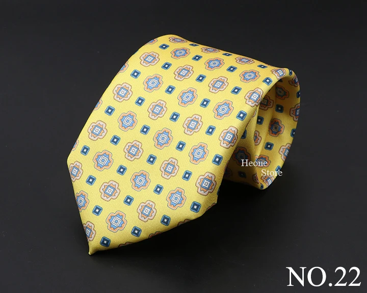New High Quality Soft Silk Ties 51Colors Fashion 7.5cm Geometric Pattern Necktie For Men Wedding Business Meeting Suit Gravata