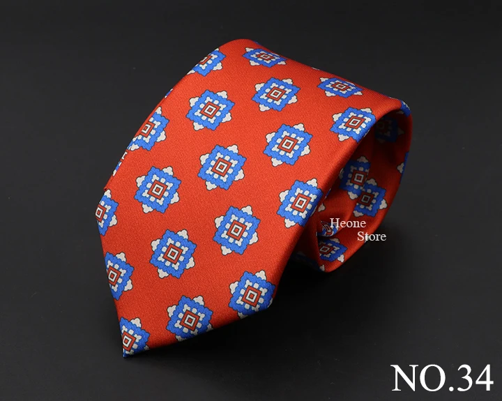 New High Quality Soft Silk Ties 51Colors Fashion 7.5cm Geometric Pattern Necktie For Men Wedding Business Meeting Suit Gravata