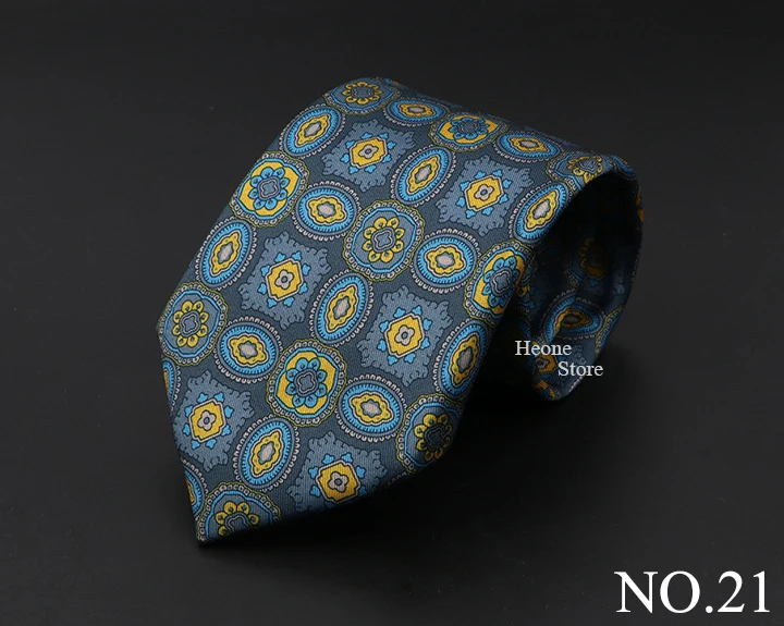 New High Quality Soft Silk Ties 51Colors Fashion 7.5cm Geometric Pattern Necktie For Men Wedding Business Meeting Suit Gravata