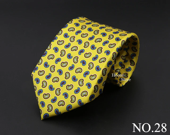 New High Quality Soft Silk Ties 51Colors Fashion 7.5cm Geometric Pattern Necktie For Men Wedding Business Meeting Suit Gravata