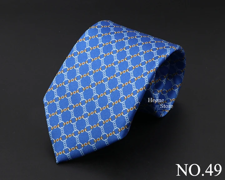 New High Quality Soft Silk Ties 51Colors Fashion 7.5cm Geometric Pattern Necktie For Men Wedding Business Meeting Suit Gravata