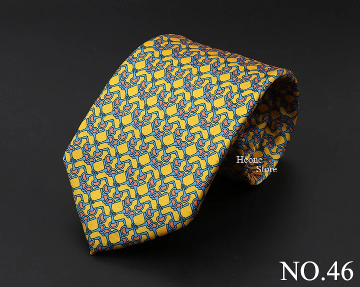 New High Quality Soft Silk Ties 51Colors Fashion 7.5cm Geometric Pattern Necktie For Men Wedding Business Meeting Suit Gravata