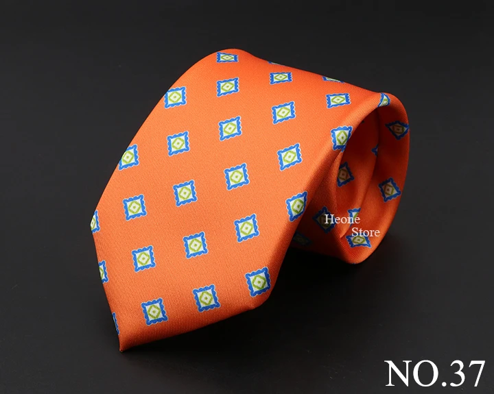 New High Quality Soft Silk Ties 51Colors Fashion 7.5cm Geometric Pattern Necktie For Men Wedding Business Meeting Suit Gravata