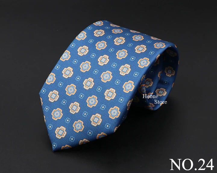 New High Quality Soft Silk Ties 51Colors Fashion 7.5cm Geometric Pattern Necktie For Men Wedding Business Meeting Suit Gravata