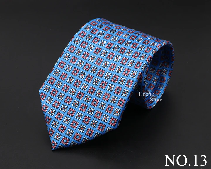 New High Quality Soft Silk Ties 51Colors Fashion 7.5cm Geometric Pattern Necktie For Men Wedding Business Meeting Suit Gravata