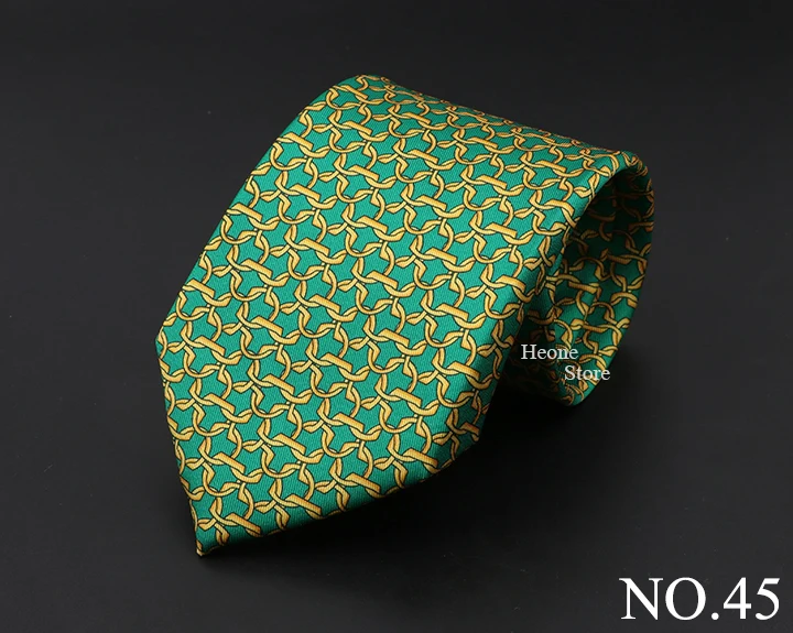New High Quality Soft Silk Ties 51Colors Fashion 7.5cm Geometric Pattern Necktie For Men Wedding Business Meeting Suit Gravata