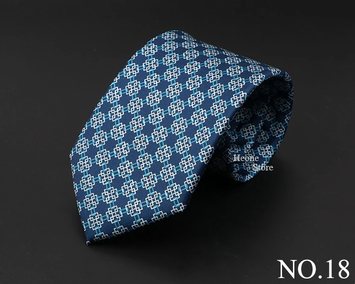 New High Quality Soft Silk Ties 51Colors Fashion 7.5cm Geometric Pattern Necktie For Men Wedding Business Meeting Suit Gravata