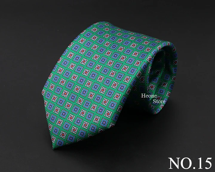 New High Quality Soft Silk Ties 51Colors Fashion 7.5cm Geometric Pattern Necktie For Men Wedding Business Meeting Suit Gravata