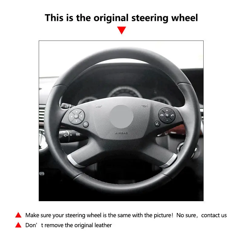 Braids on Car Interior Steering Wheel For Mercedes Benz E Class W212 2009 2010 2011 2012 Microfiber Leather Cover Trim Accessory