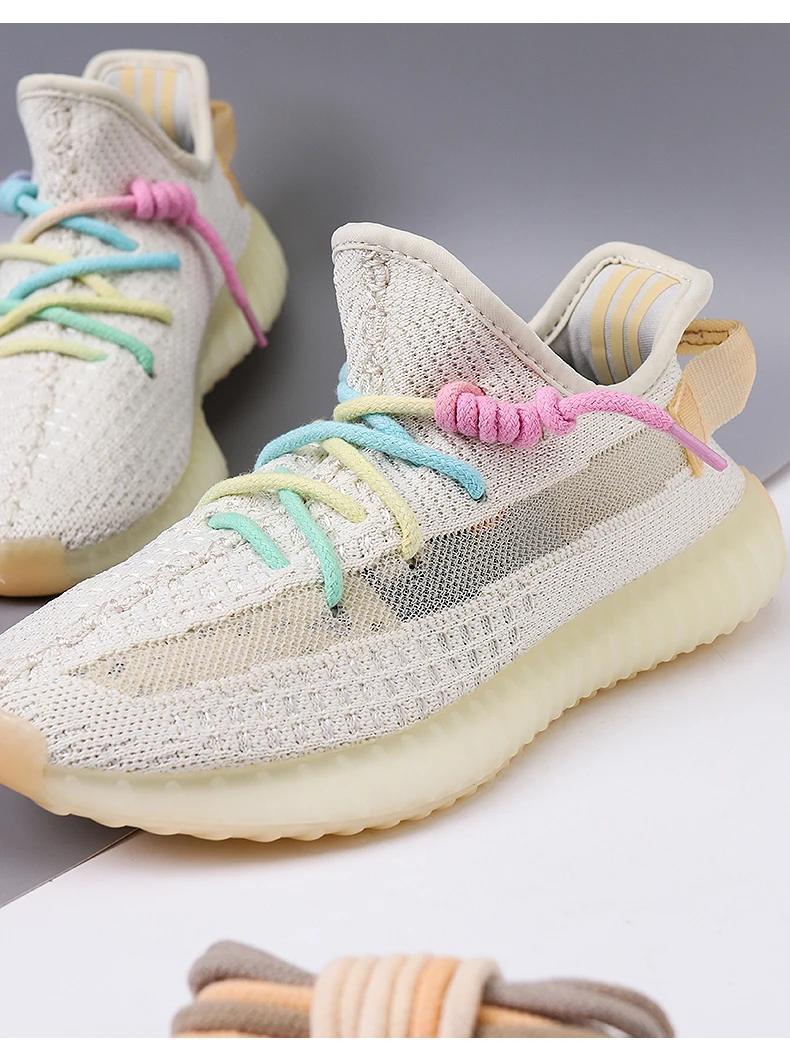 Round Shoelaces Rainbow Cotton Shoelace Quality Running Sneakers Laces 80/100/120/140/160CM Boots Shoe laces Shoes Accessories