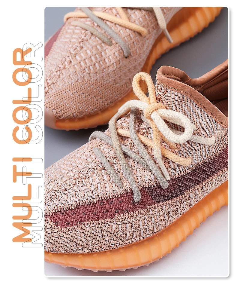 Round Shoelaces Rainbow Cotton Shoelace Quality Running Sneakers Laces 80/100/120/140/160CM Boots Shoe laces Shoes Accessories