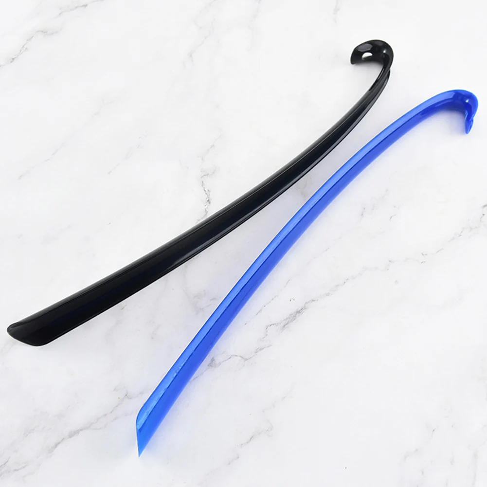 Plastic Long Shoehorn with Curved Hook Design Durable Long Lasting Portable Comfortable 2023 New Slip Handle Shoes Lifter Pull