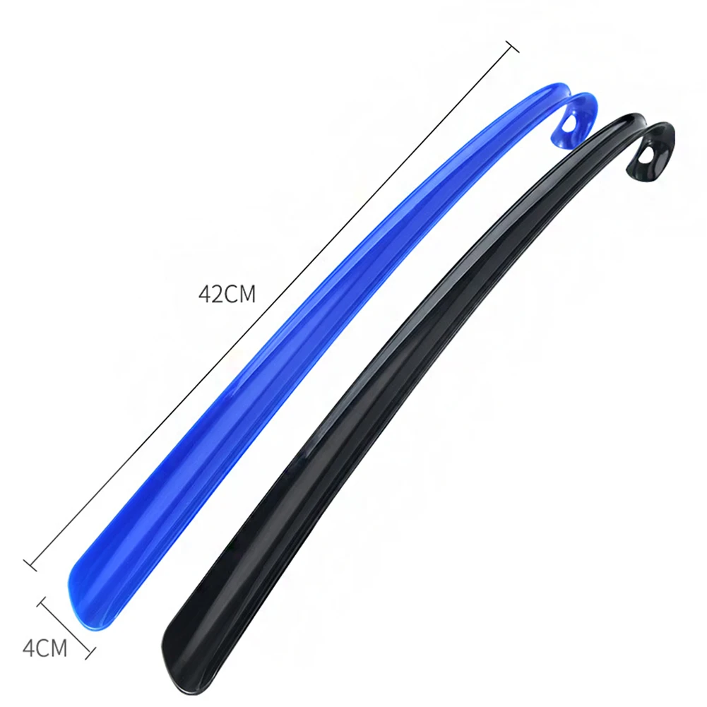 Plastic Long Shoehorn with Curved Hook Design Durable Long Lasting Portable Comfortable 2023 New Slip Handle Shoes Lifter Pull