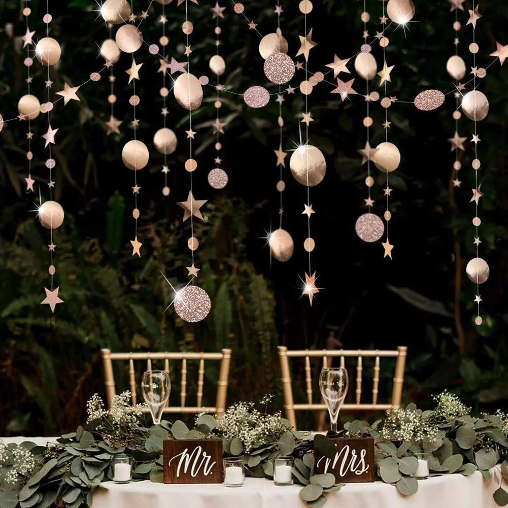 13ft Gold Twinkle Little Star Party Garlands Glitter Hanging Moon Stars Decorations Kids Birthday Baby Shower Ramadan EID Party