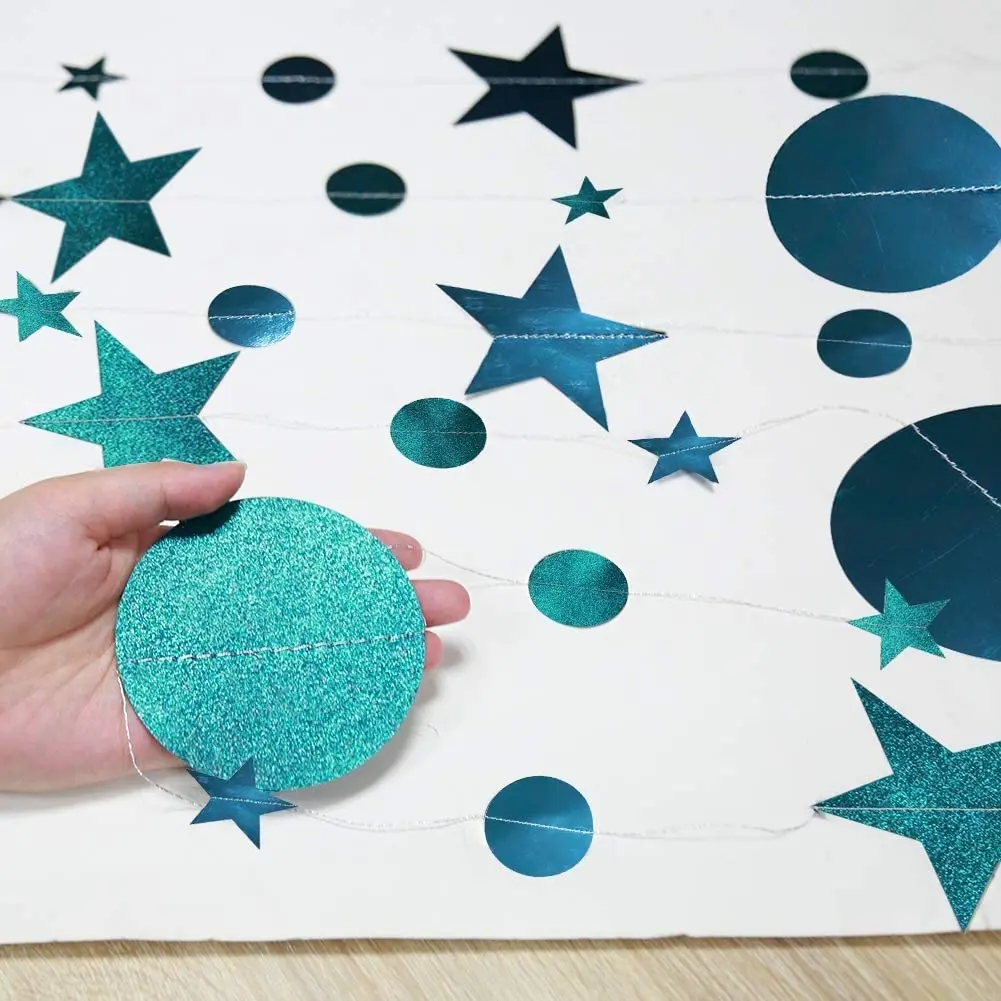 13ft Gold Twinkle Little Star Party Garlands Glitter Hanging Moon Stars Decorations Kids Birthday Baby Shower Ramadan EID Party