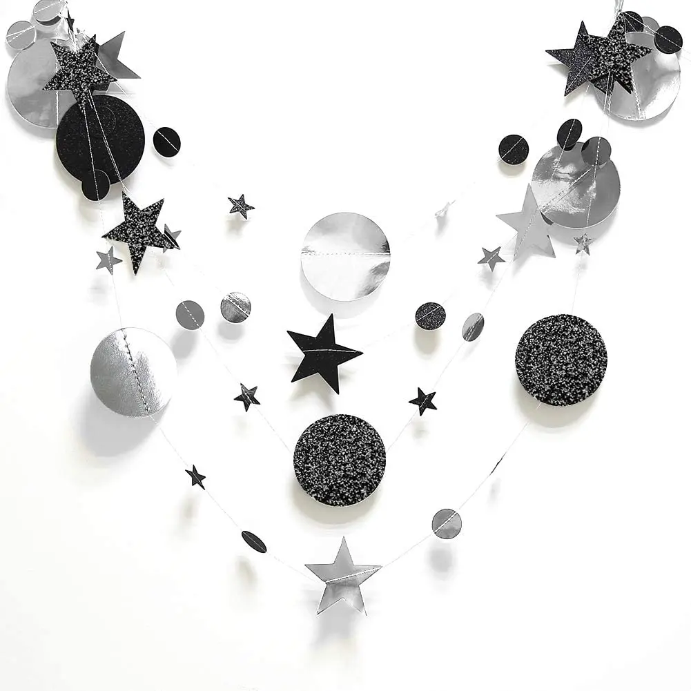 13ft Gold Twinkle Little Star Party Garlands Glitter Hanging Moon Stars Decorations Kids Birthday Baby Shower Ramadan EID Party