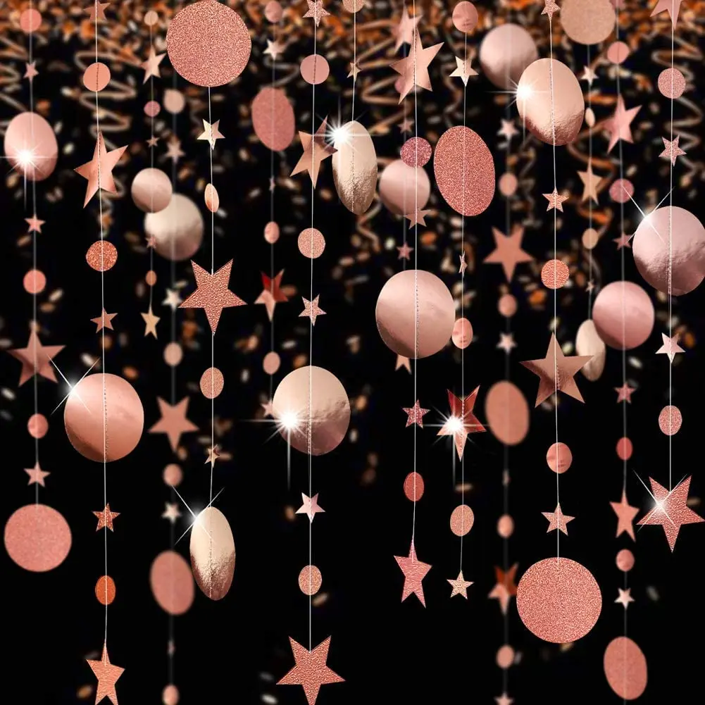 13ft Gold Twinkle Little Star Party Garlands Glitter Hanging Moon Stars Decorations Kids Birthday Baby Shower Ramadan EID Party