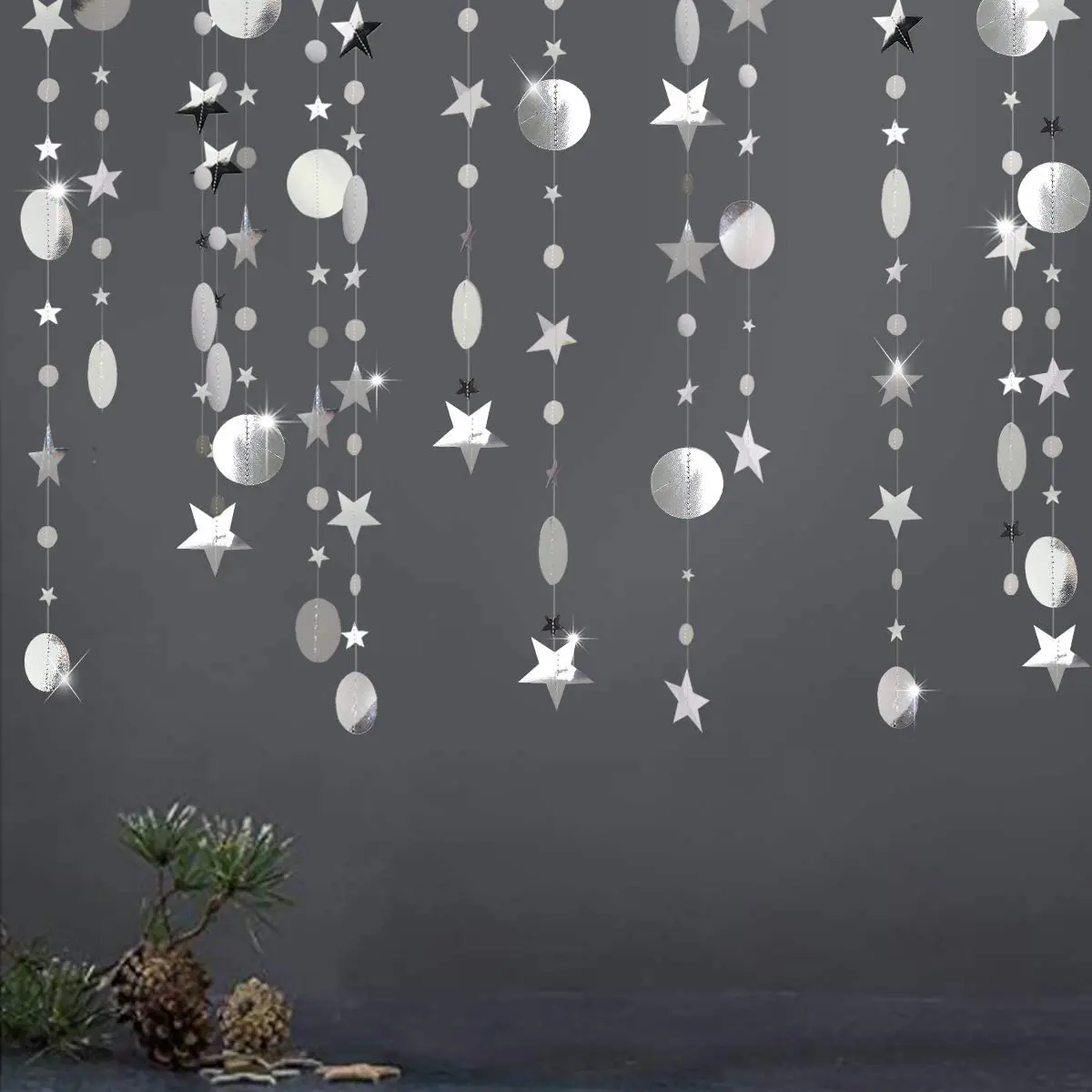 13ft Gold Twinkle Little Star Party Garlands Glitter Hanging Moon Stars Decorations Kids Birthday Baby Shower Ramadan EID Party