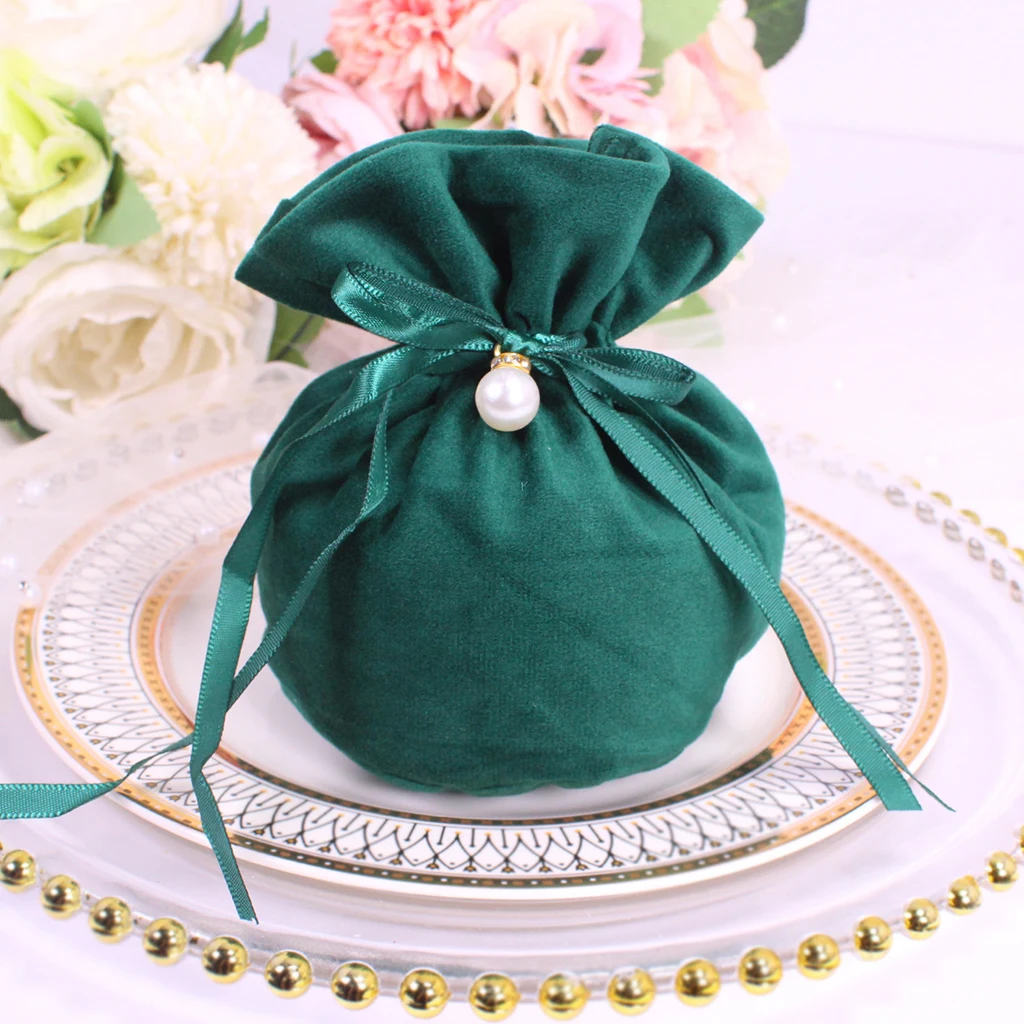 12Pcs Soft Velvet Pouches with Drawstrings Wedding gifts Bags Party Candy sachets Jewelry Favors Packing Sack Pouches Hand gift