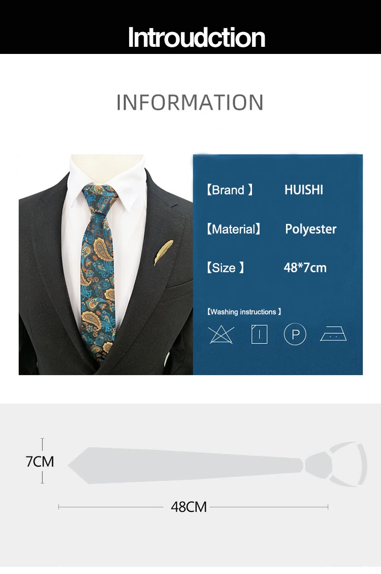 Zipper Tie Bowtie Wedding Classic Floral Striped Paisley Necktie For Men Women Zipper Pre-tied Black 7cm Tie For Gift Cravat