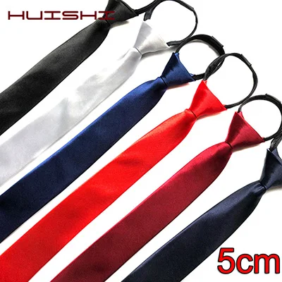 Zipper Tie Bowtie Wedding Classic Floral Striped Paisley Necktie For Men Women Zipper Pre-tied Black 7cm Tie For Gift Cravat