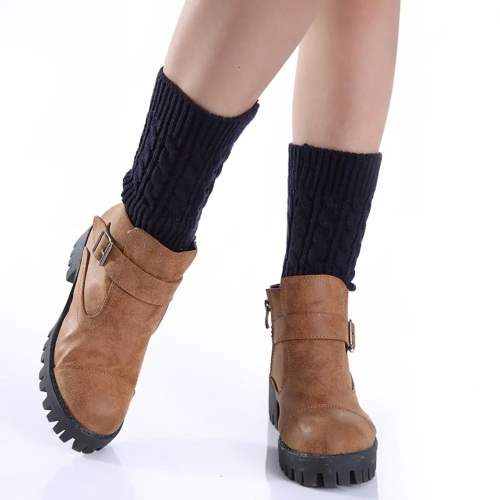 Women's Knitted Leg Warmer Winter Short Leg Warmers Boot Cuffs Fashion Thermal Ladies Legging Foot Warmer