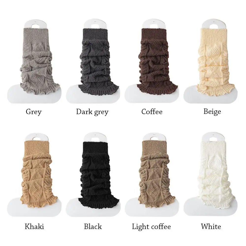 Women's Knitted Leg Warmer Winter Short Leg Warmers Boot Cuffs Fashion Thermal Ladies Legging Foot Warmer