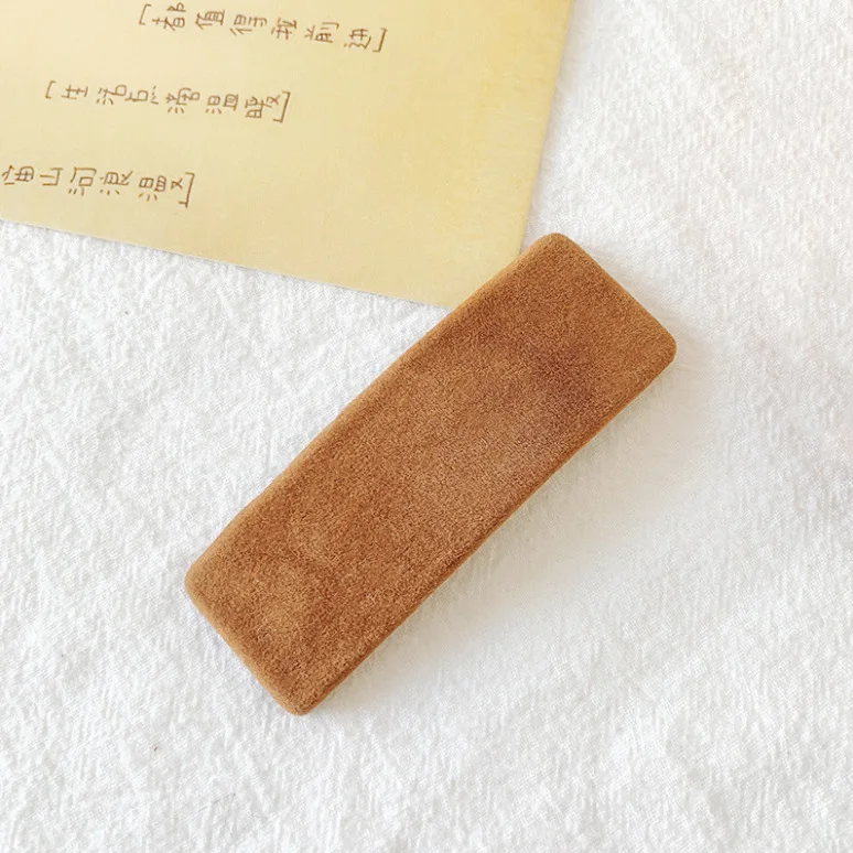 Autumn Winter New Fashion Geometric Temperament Golden Velvet Large Hairpin Barrettes for Women Girls Hair Accessories Headwe