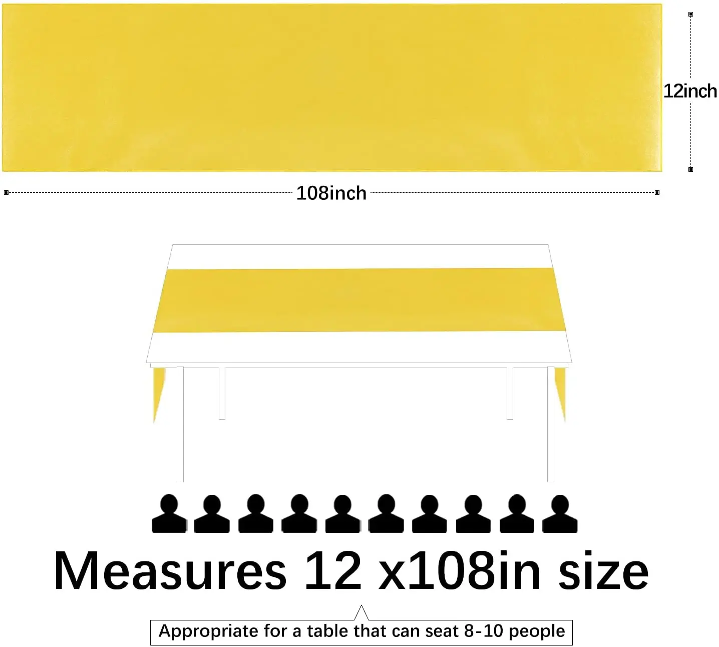 12x108 Inch Satin Wedding Table Runners for Wedding Banquet Table Decorations Bright Silk Smooth Spring Party Chair Sashes Bows