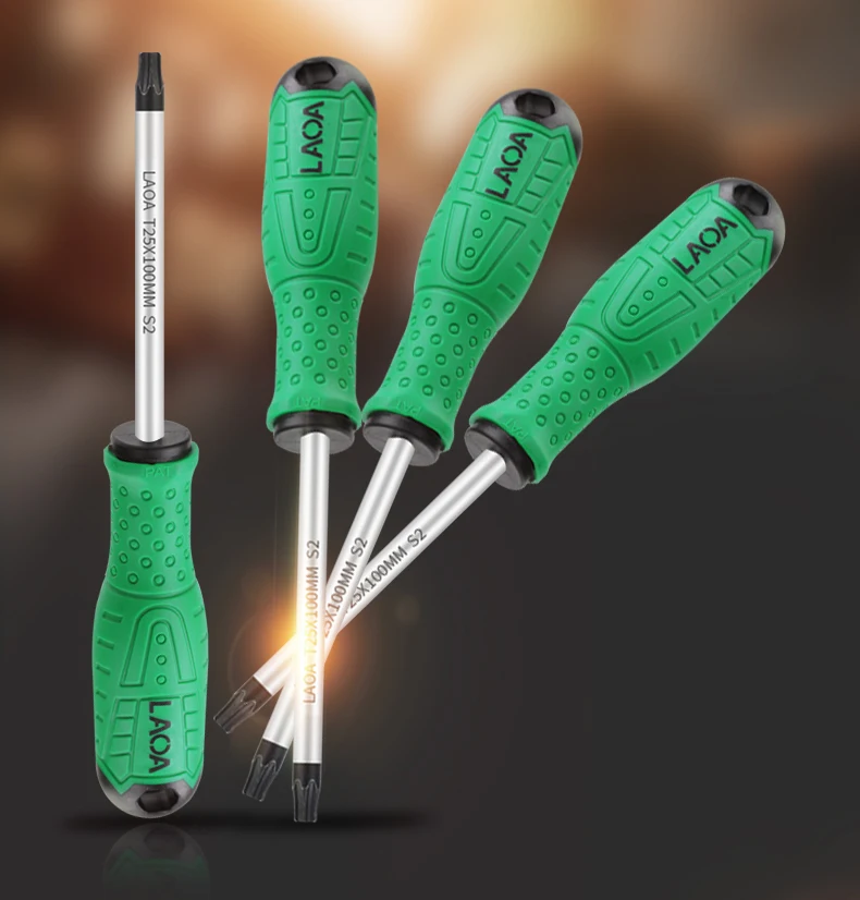 LAOA Torx Screwdriver S2 Alloy Steel Magnetic Screwdriver T8/T10/T15/T20/T25/T30/T40