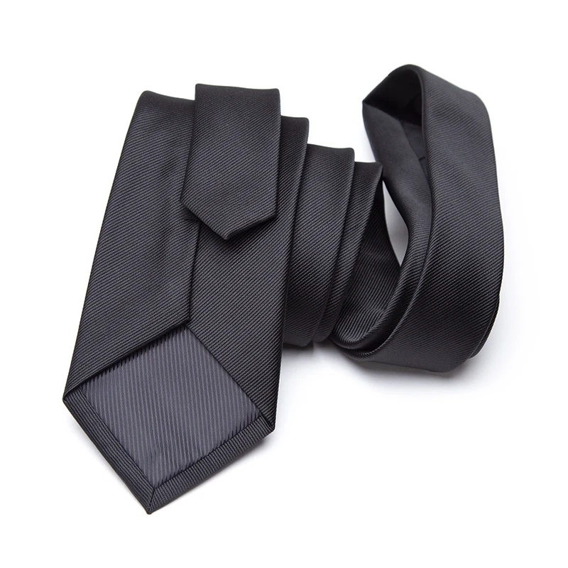 New Mens Tie 8cm 7cm 6cm Classic Black Slim Ties for Men Accessories Neckties Wedding Party Formal Dress Casual Solid Gifts Tie