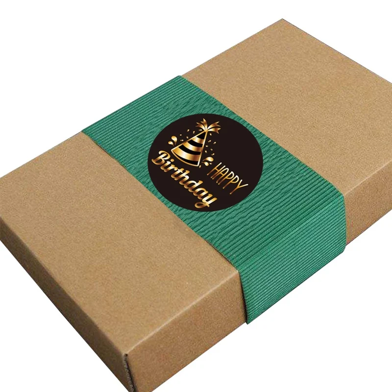 100-500pcs 1inch Cute Happy Birthday Stickers Gift Packaging Sealing Label Scrapbooking Stickers DIY Party Decoration Kids Toys