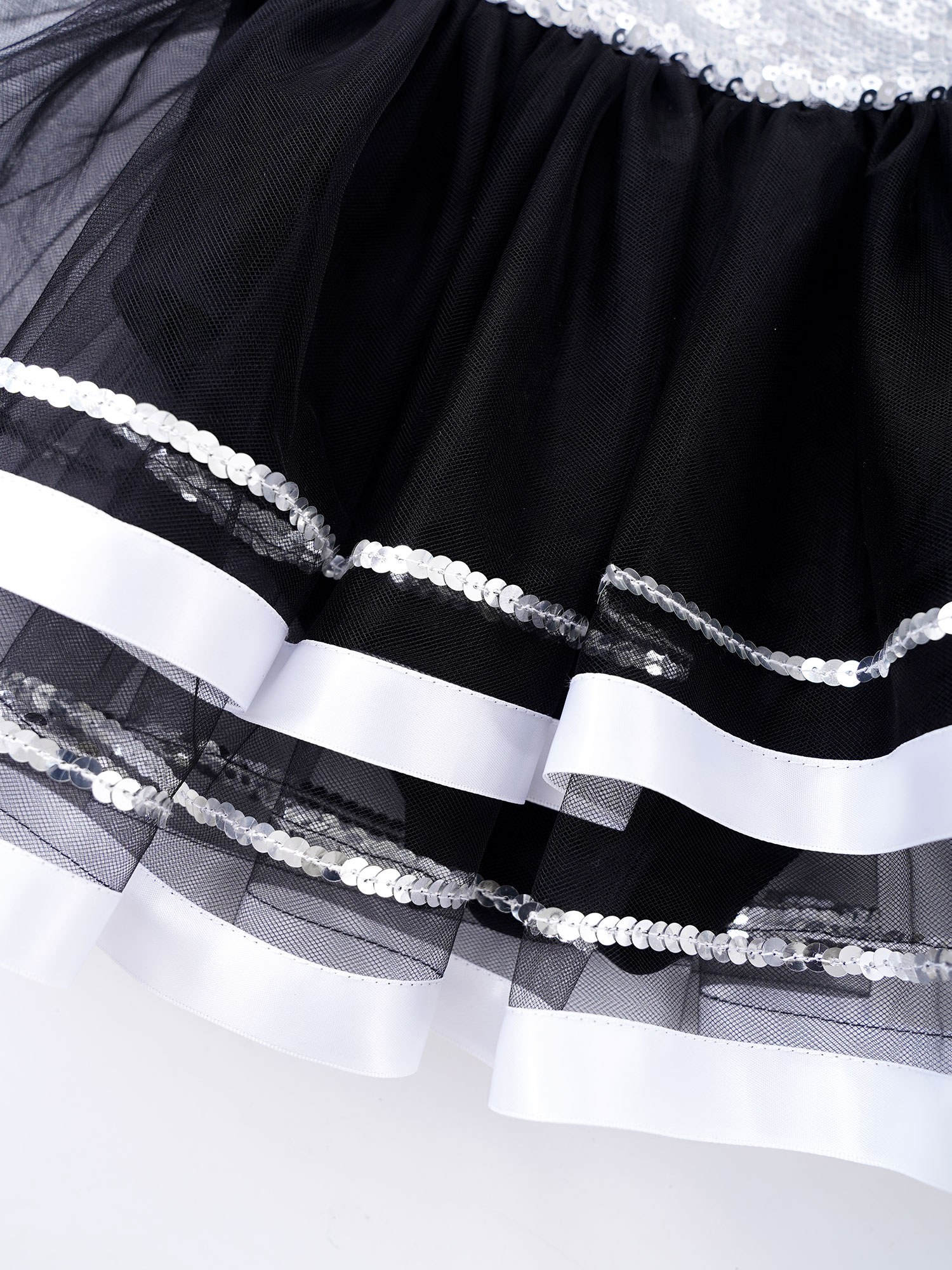 Halter Sequins Ballet Tutu Dress Kids Girls Latin Jazz Modern Dancing Costume Gymnastics Leotard Unitards Performance Dancewear