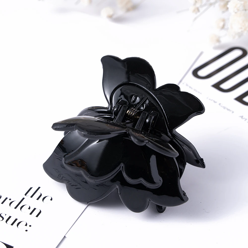 Black Plastic Butterfly Hair Clip Crab Ponytail Hair Claws Women Barrettes Solid Color Fashion Hair Hair Accessories Headwear