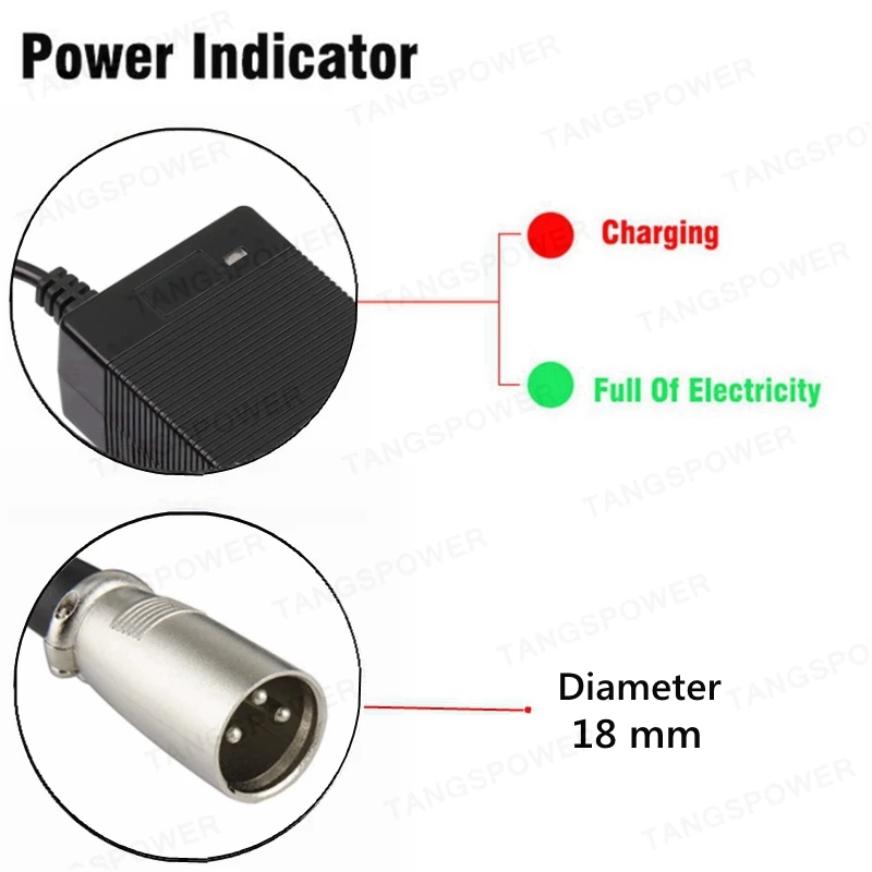 24V 5A Smart Lead Acid Battery Fast Charger For 28.8V Lead-acid Charger With 3Pin XLR Connector With Fan Strong Heat Dissipation