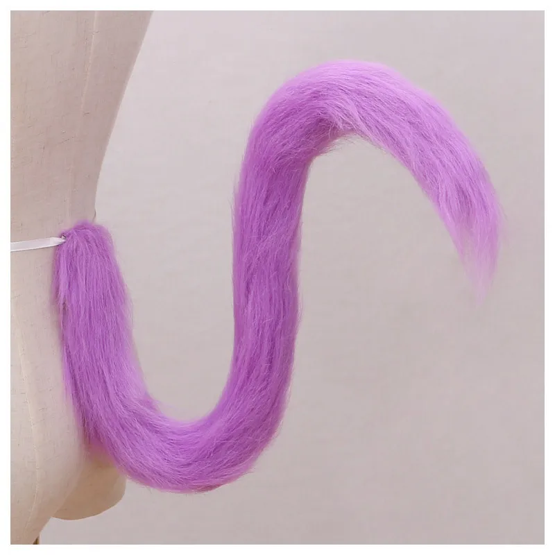 Long Cat Tail Cosplay Adult Kids Anime 75cm Plush Cat Wolf Cosplay Props Animal Ears Bandana Long Tail Halloween Lolita Costume