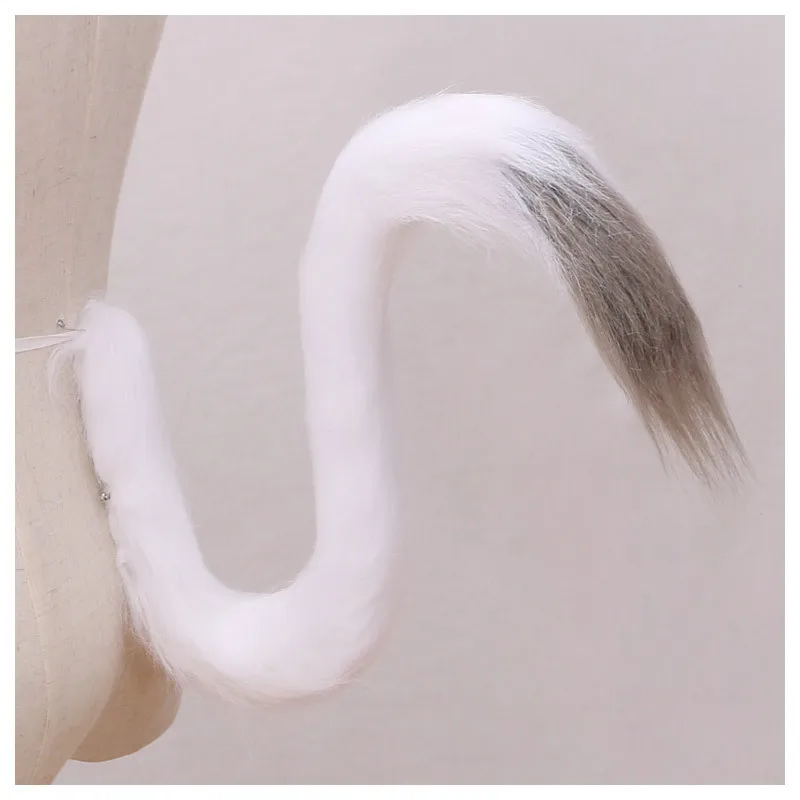Long Cat Tail Cosplay Adult Kids Anime 75cm Plush Cat Wolf Cosplay Props Animal Ears Bandana Long Tail Halloween Lolita Costume