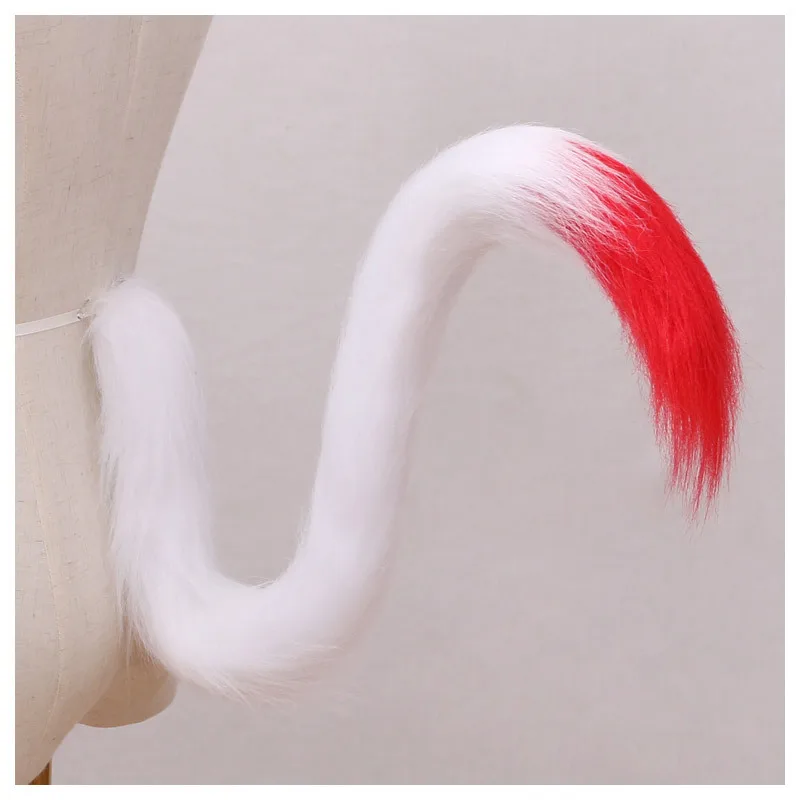 Long Cat Tail Cosplay Adult Kids Anime 75cm Plush Cat Wolf Cosplay Props Animal Ears Bandana Long Tail Halloween Lolita Costume